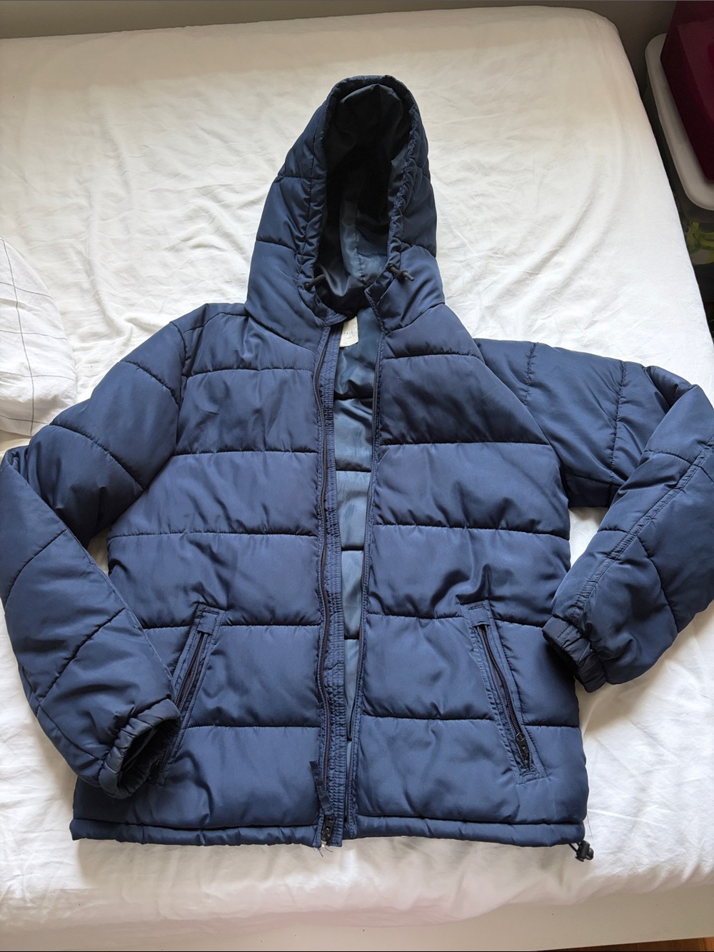 Aeropostale Navy Blue Puffer Jacket with Hood